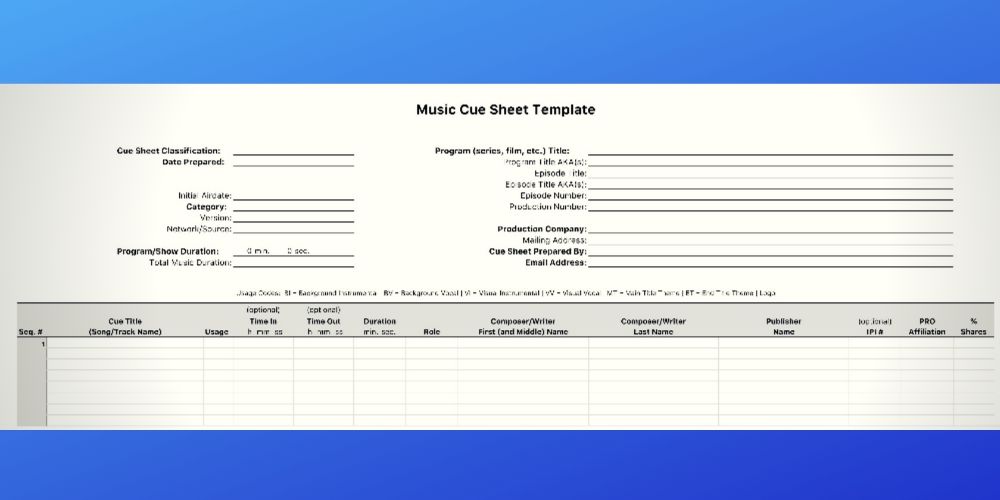 cue sheet helper